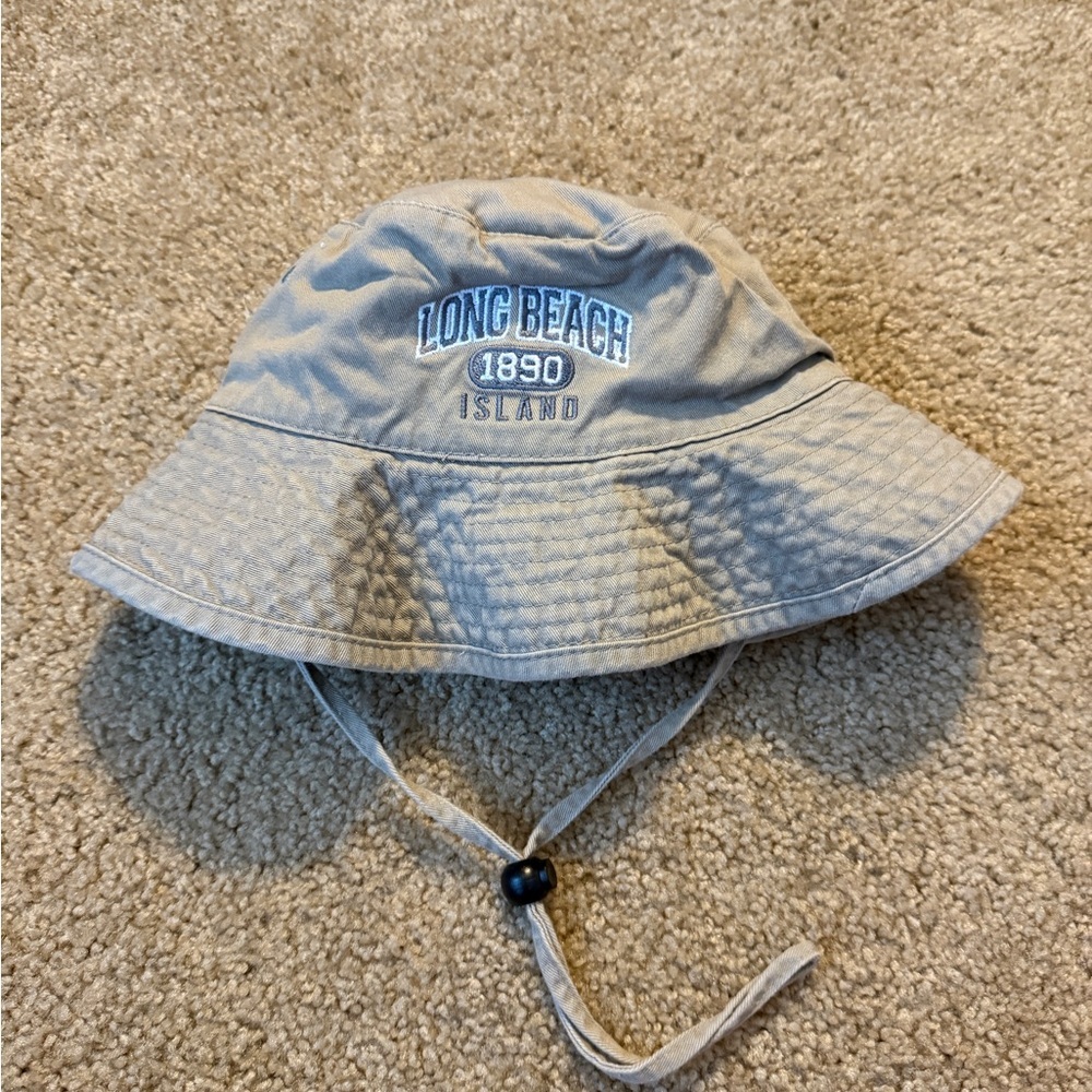 Ouray Sportswear Beige Cotton Hat with Navy Woven Label